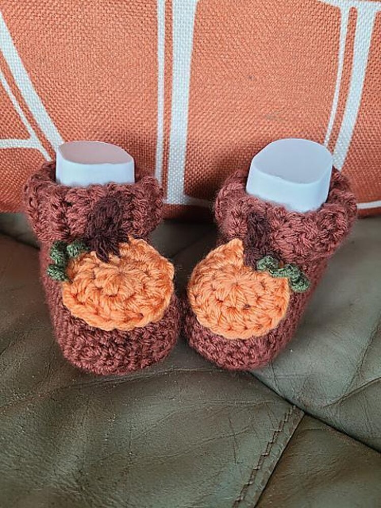 Pumpkin baby clearance booties