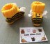 Bumblebee baby booties