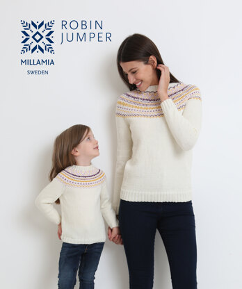 Robin Jumper - Knitting Pattern in MillaMia Naturally Soft Merino
