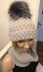 Ladies Mock Cable Hat & Cowl Aran Yarn