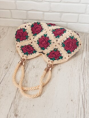 Bag with granny squares