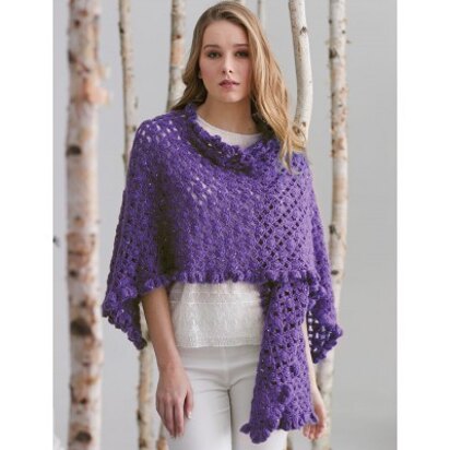 Ruffle Edge Wrap in Patons Lace Sequin - Downloadable PDF