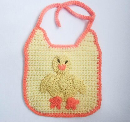 Chick Baby Bib and Rattle