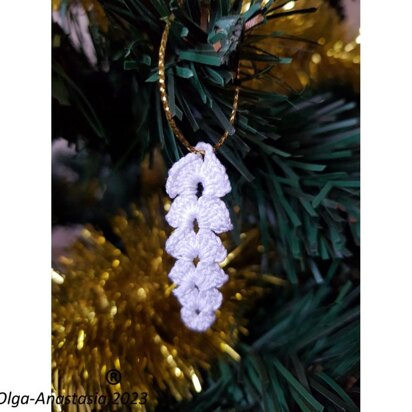 Christmas decor - crochet icicle