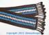 Fringe Bobble Brown & Blue Scarf