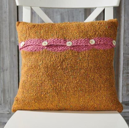 Cable and Intarsia Cushion Cover