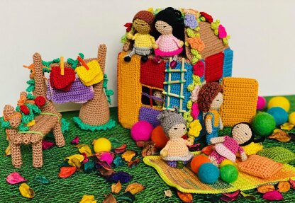 Amigurumi jungle of dreams - Fantasy jungle hut