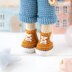 Crochet doll pattern amigurumi Kimberly doll with red panda Roxy by AradiyaToys beret tutorial PDF file handmade DIY dolls crochet patterns by AradiyaToys (Olka Novytska)