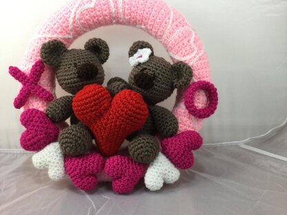 Valentine Bears Wreath