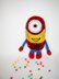 Toy Knitting Patterns -Knitted Spider Minion small soft toys for boys