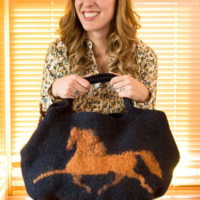 Felted Hippodrome Bag in Berroco Peruvia Quick - knitting pattern