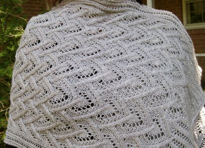 Cuper Cable Lace Shawl