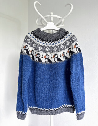 Blue Puffin sweater