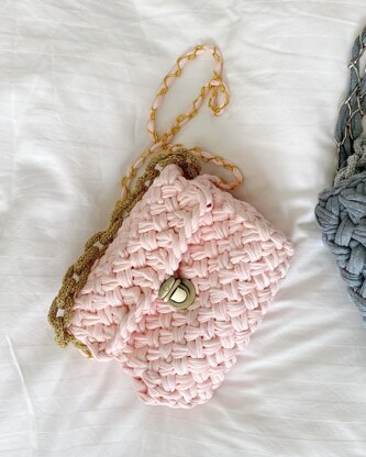 Herringbone Knit Clutch