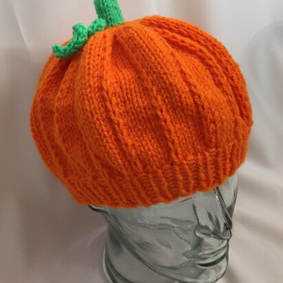 Adult Pumpkin Hat - Knit ePattern