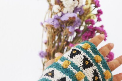 Seed Fingerless Mittens