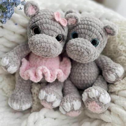 Plush hippo toy