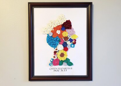Queen Floral applique crochet pattern