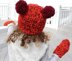 The Bear Hat and Mitten Set