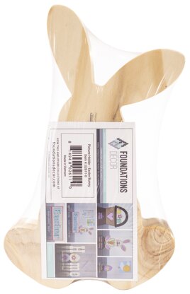 Foundations Decor Interchangeable "O" Wood Shape - Easter Bunny, 5.25"X7.75"