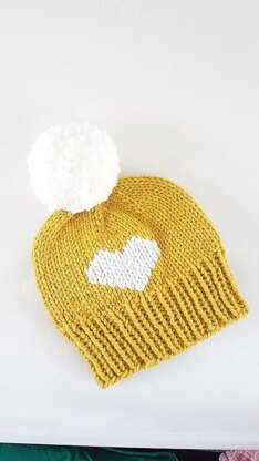 Heart beanie