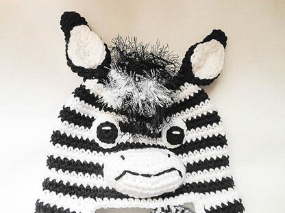 Zebra Earflap Hat