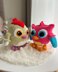 Owl and woodpecker toys