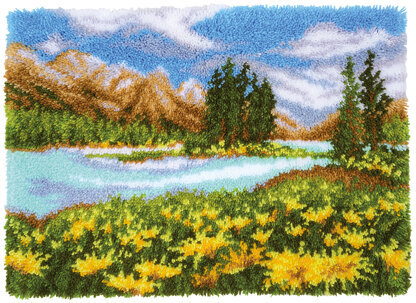 Vervaco Mountain Landscape Latch Hook Rug Kit