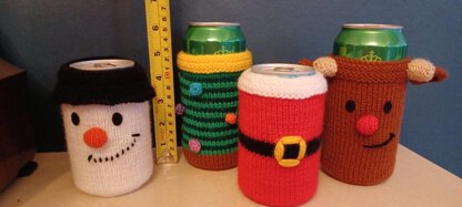 PDF Christmas DK knitting pattern - Can Sleeve Koozie/Cosy/Sleeve/Coozie