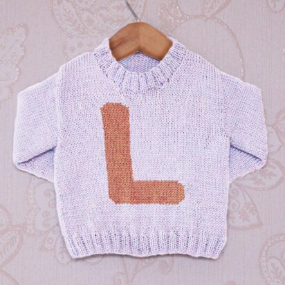 Intarsia - Letter L Chart - Childrens Sweater