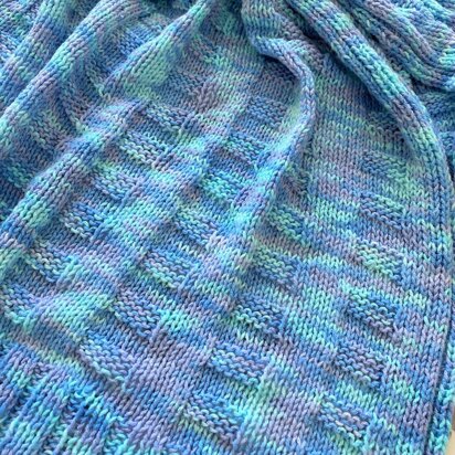 Reversible Baby Blanket in DK yarn