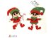 Elf duo crochet applique pattern