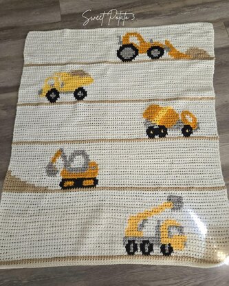 Construction Truck Baby Blanket