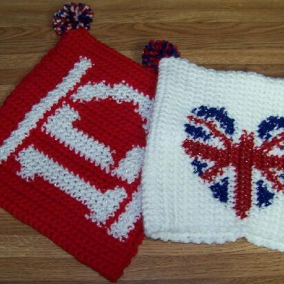 Graphed Beanie - 1D and Union Jack Heart