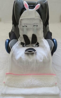 Baby Bunting Bunny Hooded Car Seat Blanket