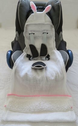 Baby Bunting Bunny Hooded Car Seat Blanket