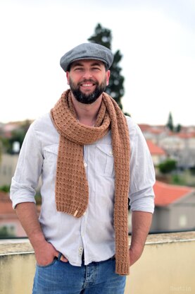Desert Sand knit scarf