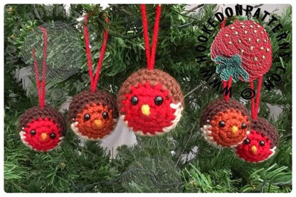 Robin Xmas Tree Baubles