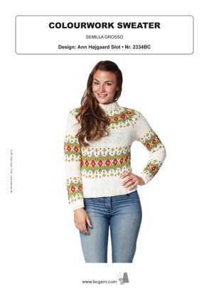 Colourwork Sweater in BC Garn Semilla Grosso - 2334BC - Downloadable PDF