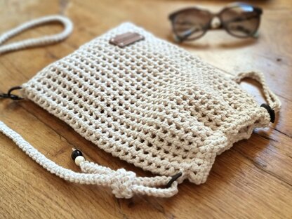 Mobile phone crossbody shoulder bag crochet pattern T19