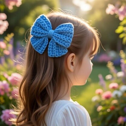 Crochet Bow Hair Clip Pattern – PDF + Video Tutorial | Easy Beginner DIY Hair Accessory