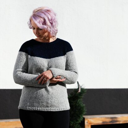 Basic Colorblock Yoke sweater