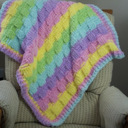 EASY BEGINNER'S Basket Weave Baby Blanket