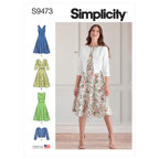 Simplicity Mädchenjacke und -Kleider S9473 - Schnittmuster, Größe 6-8-10-12-14