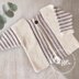 Baby sideways knit cardigan with stripe pattern - P066
