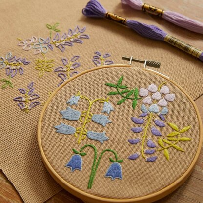 DMC Mindful Making The Soothing Spring Printed Embroidery Kit