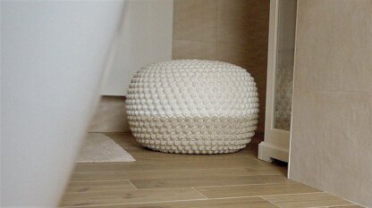 Double Colour Crochet Bean Bag Ottoman Pouf