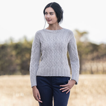 Blue Sky Fibers Montevideo Cabled Pullover PDF