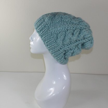 Super Chunky Cable Slouch Hat