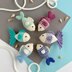 Crochet fish pattern keyring Amigurumi bag charm keychain Car mirror hanging decor